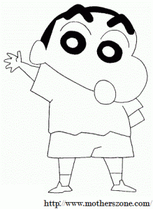 shin chan para colorear 10